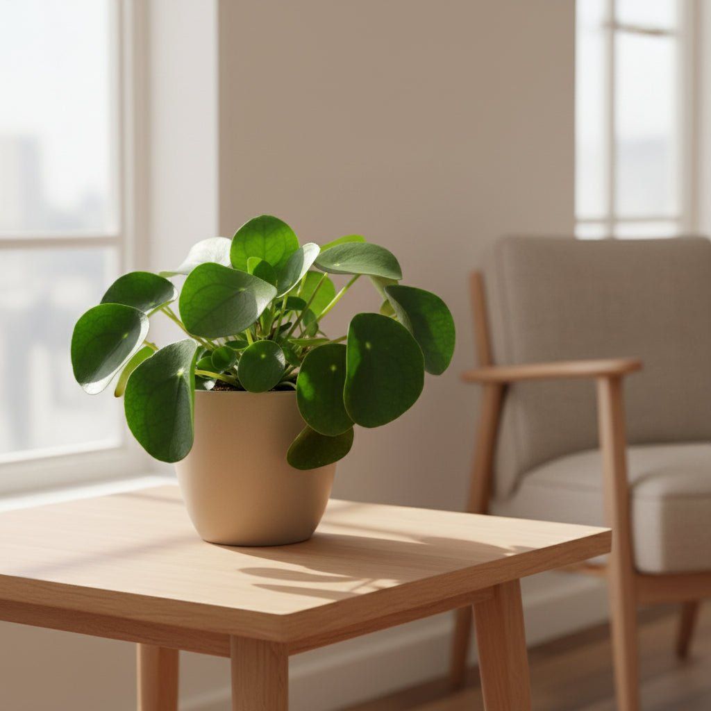 Chinese Money Plant with round coin-shaped leaves